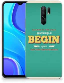 B2Ctelecom Backcase TPU Siliconen Hoesje Xiaomi Redmi 9 Smartphone hoesje Quote Begin