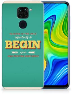 B2Ctelecom Backcase TPU Siliconen Hoesje Xiaomi Redmi Note9 Smartphone hoesje Quote Begin