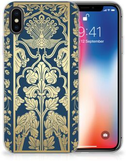 B2Ctelecom Backcover hoesje iPhone 10 | Xs Golden Flowers