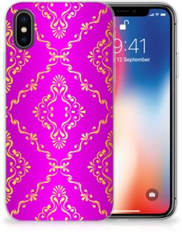 B2Ctelecom Backcover hoesje iPhone X | Xs Barok Roze