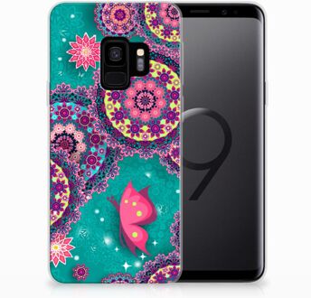 B2Ctelecom Backcover Hoesje Samsung Galaxy S9 Cirkels en Vlinders