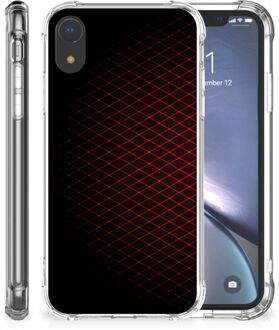 B2Ctelecom Backcover iPhone Xr Geruit Rood