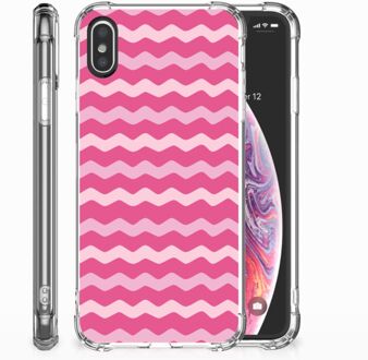 B2Ctelecom Backcover iPhone Xs | X/10 Waves Pink