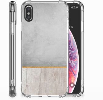 B2Ctelecom Backcover iPhone Xs | X/10 Wood Concrete