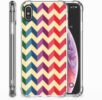 B2Ctelecom Backcover iPhone Xs | X/10 Zigzag Color