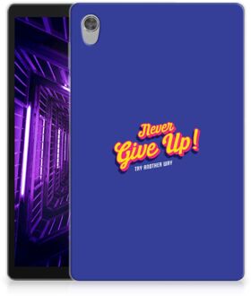 B2Ctelecom Backcover met foto Lenovo Tab M10 HD (2de generatie) Tablet Hoes Never Give Up met doorzichte zijkanten