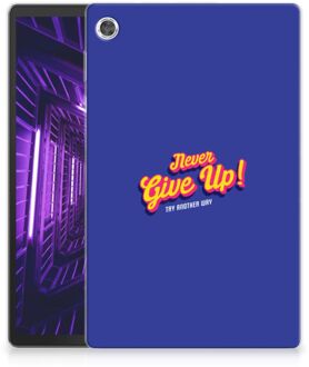 B2Ctelecom Backcover met foto Lenovo Tab M10 Plus Tablet Hoes Never Give Up met doorzichte zijkanten