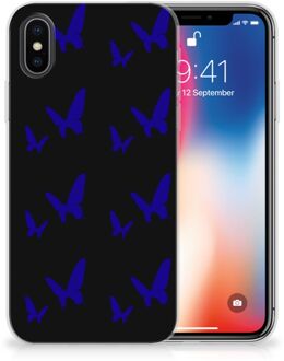 B2Ctelecom Backcover silicone hoesje iPhone X/10 | Xs Vlinder Patroon