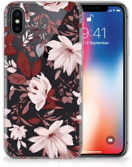 B2Ctelecom Backcover silicone hoesje iPhone X/10 | Xs Watercolor Flowers