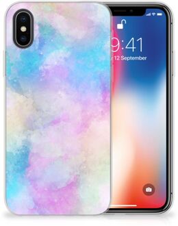 B2Ctelecom Backcover silicone hoesje iPhone X/10 | Xs Watercolor Light