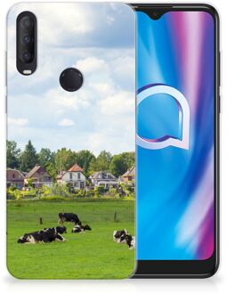 B2Ctelecom Backcover Soft Siliconen Hoesje Alcatel 1S (2020) Telefoon Hoesje Hollandse Koeien