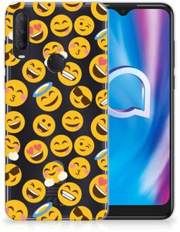 B2Ctelecom Backcover Soft Siliconen Hoesje Alcatel 1S (2020) Telefoon Hoesje Super als Cadeautjes voor Meisjes Emoji