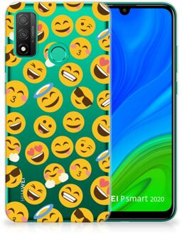 B2Ctelecom Backcover Soft Siliconen Hoesje Huawei P Smart 2020 Telefoon Hoesje Super als Cadeautjes voor Meisjes Emoji