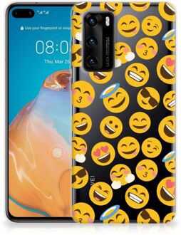 B2Ctelecom Backcover Soft Siliconen Hoesje Huawei P40 Telefoon Hoesje Super als Cadeautjes voor Meisjes Emoji