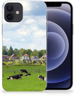 B2Ctelecom Backcover Soft Siliconen Hoesje iPhone 12 | 12 Pro (6.1") Telefoon Hoesje Hollandse Koeien