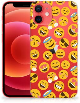 B2Ctelecom Backcover Soft Siliconen Hoesje iPhone 12 Mini Telefoon Hoesje Super als Cadeautjes voor Meisjes Emoji