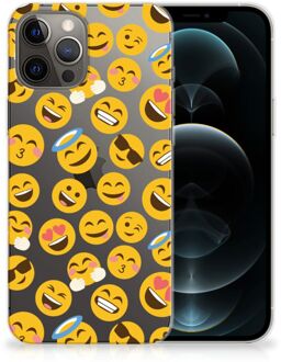 B2Ctelecom Backcover Soft Siliconen Hoesje iPhone 12 Pro Max Telefoon Hoesje Super als Cadeautjes voor Meisjes Emoji