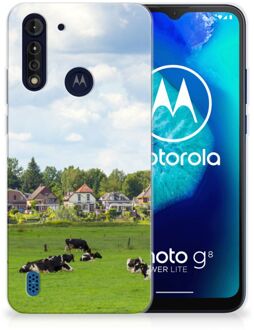 B2Ctelecom Backcover Soft Siliconen Hoesje Motorola Moto G8 Power Lite Telefoon Hoesje Hollandse Koeien