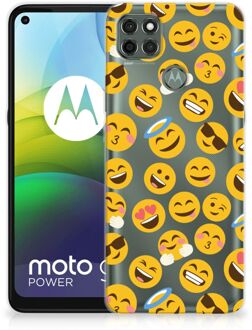 B2Ctelecom Backcover Soft Siliconen Hoesje Motorola Moto G9 Power Telefoon Hoesje Super als Cadeautjes voor Meisjes Emoji