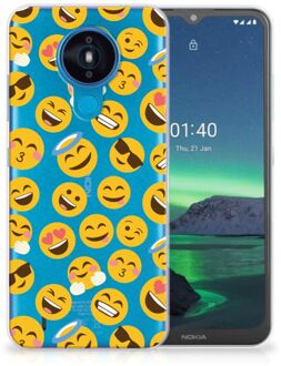 B2Ctelecom Backcover Soft Siliconen Hoesje Nokia 1.4 Telefoon Hoesje Super als Cadeautjes voor Meisjes Emoji