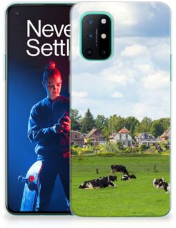 B2Ctelecom Backcover Soft Siliconen Hoesje OnePlus 8T Telefoon Hoesje Hollandse Koeien