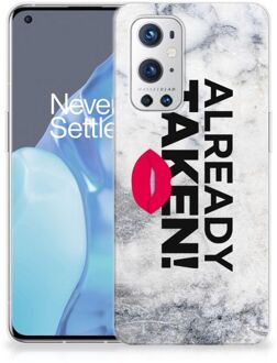 B2Ctelecom Backcover Soft Siliconen Hoesje OnePlus 9 Pro Telefoon Hoesje Already Taken White