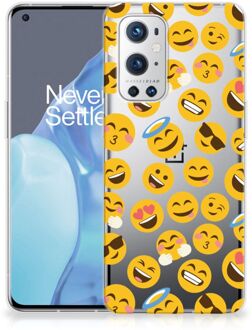 B2Ctelecom Backcover Soft Siliconen Hoesje OnePlus 9 Pro Telefoon Hoesje Super als Cadeautjes voor Meisjes Emoji