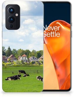 B2Ctelecom Backcover Soft Siliconen Hoesje OnePlus 9 Telefoon Hoesje Hollandse Koeien