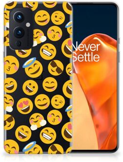 B2Ctelecom Backcover Soft Siliconen Hoesje OnePlus 9 Telefoon Hoesje Super als Cadeautjes voor Meisjes Emoji