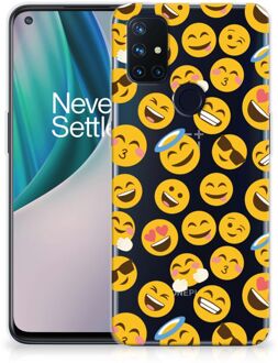 B2Ctelecom Backcover Soft Siliconen Hoesje OnePlus Nord N10 5G Telefoon Hoesje Super als Cadeautjes voor Meisjes Emoji