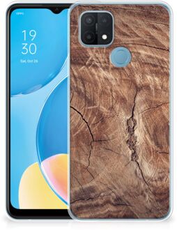 B2Ctelecom Backcover Soft Siliconen Hoesje OPPO A15 Telefoon Hoesje Boomstam