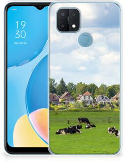 B2Ctelecom Backcover Soft Siliconen Hoesje OPPO A15 Telefoon Hoesje Hollandse Koeien