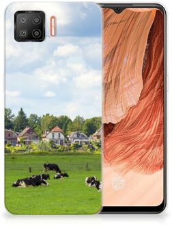 B2Ctelecom Backcover Soft Siliconen Hoesje OPPO A73 4G Telefoon Hoesje Hollandse Koeien