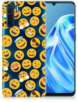 B2Ctelecom Backcover Soft Siliconen Hoesje OPPP A91 Telefoon Hoesje Super als Cadeautjes voor Meisjes Emoji