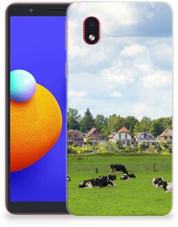 B2Ctelecom Backcover Soft Siliconen Hoesje Samsung Galaxy A01 Core Telefoon Hoesje Hollandse Koeien