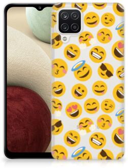 B2Ctelecom Backcover Soft Siliconen Hoesje Samsung Galaxy A12 Telefoon Hoesje Super als Cadeautjes voor Meisjes Emoji