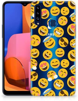 B2Ctelecom Backcover Soft Siliconen Hoesje Samsung Galaxy A20s Telefoon Hoesje Super als Cadeautjes voor Meisjes Emoji