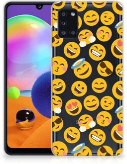 B2Ctelecom Backcover Soft Siliconen Hoesje Samsung Galaxy A31 Telefoon Hoesje Super als Cadeautjes voor Meisjes Emoji