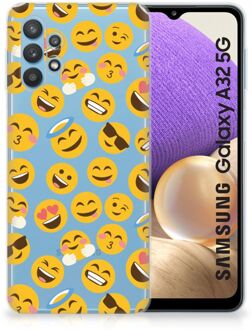 B2Ctelecom Backcover Soft Siliconen Hoesje Samsung Galaxy A32 5G Telefoon Hoesje Super als Cadeautjes voor Meisjes Emoji