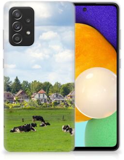 B2Ctelecom Backcover Soft Siliconen Hoesje Samsung Galaxy A52 (5G/4G) Telefoon Hoesje Hollandse Koeien