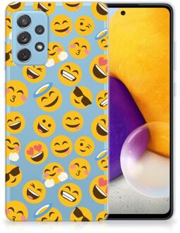 B2Ctelecom Backcover Soft Siliconen Hoesje Samsung Galaxy A72 Telefoon Hoesje Super als Cadeautjes voor Meisjes Emoji