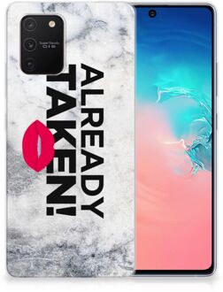 B2Ctelecom Backcover Soft Siliconen Hoesje Samsung Galaxy S10 Lite Telefoon Hoesje Already Taken White