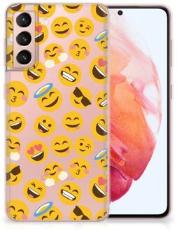 B2Ctelecom Backcover Soft Siliconen Hoesje Samsung Galaxy S21 Telefoon Hoesje Super als Cadeautjes voor Meisjes Emoji