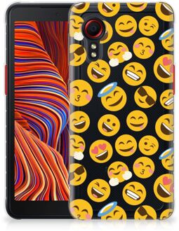 B2Ctelecom Backcover Soft Siliconen Hoesje Samsung Galaxy Xcover 5 Telefoon Hoesje Super als Cadeautjes voor Meisjes Emoji