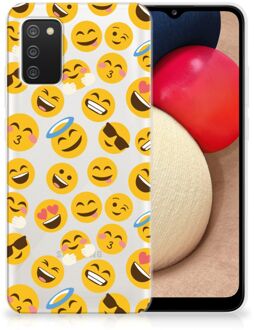 B2Ctelecom Backcover Soft Siliconen Hoesje Samsung M02s | Samsung Galaxy A02s Telefoon Hoesje Super als Cadeautjes voor Meisjes Emoji