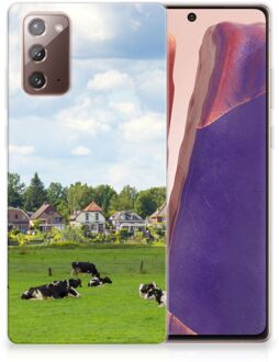 B2Ctelecom Backcover Soft Siliconen Hoesje Samsung Note 20 Telefoon Hoesje Hollandse Koeien