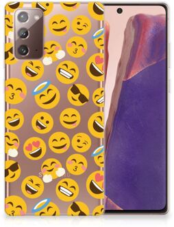 B2Ctelecom Backcover Soft Siliconen Hoesje Samsung Note 20 Telefoon Hoesje Super als Cadeautjes voor Meisjes Emoji