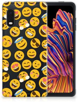 B2Ctelecom Backcover Soft Siliconen Hoesje Samsung Xcover Pro Telefoon Hoesje Super als Cadeautjes voor Meisjes Emoji