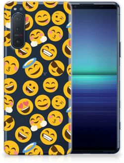 B2Ctelecom Backcover Soft Siliconen Hoesje Sony Xperia 5II Telefoon Hoesje Super als Cadeautjes voor Meisjes Emoji