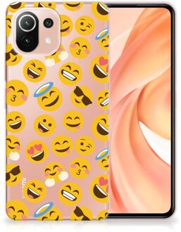 B2Ctelecom Backcover Soft Siliconen Hoesje Xiaomi Mi 11 Lite Telefoon Hoesje Super als Cadeautjes voor Meisjes Emoji